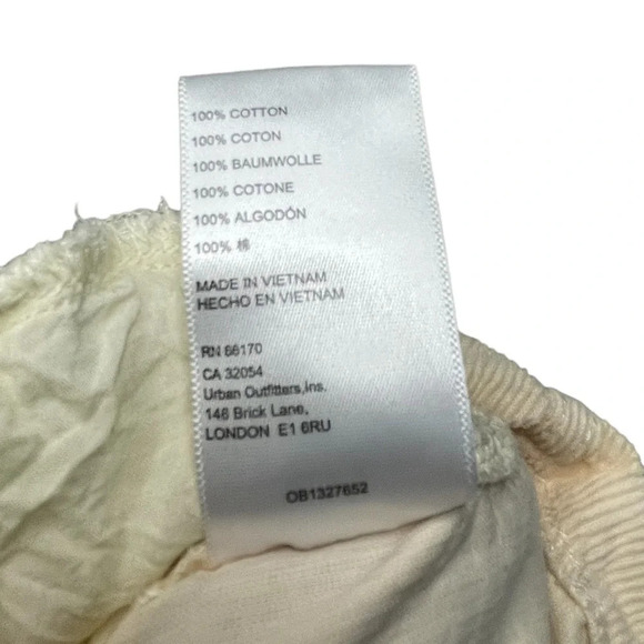 Urban Outfitters Knock Out Corduroy Romper Cream Women’s Size XS Button Preppy - Picture 10 of 11